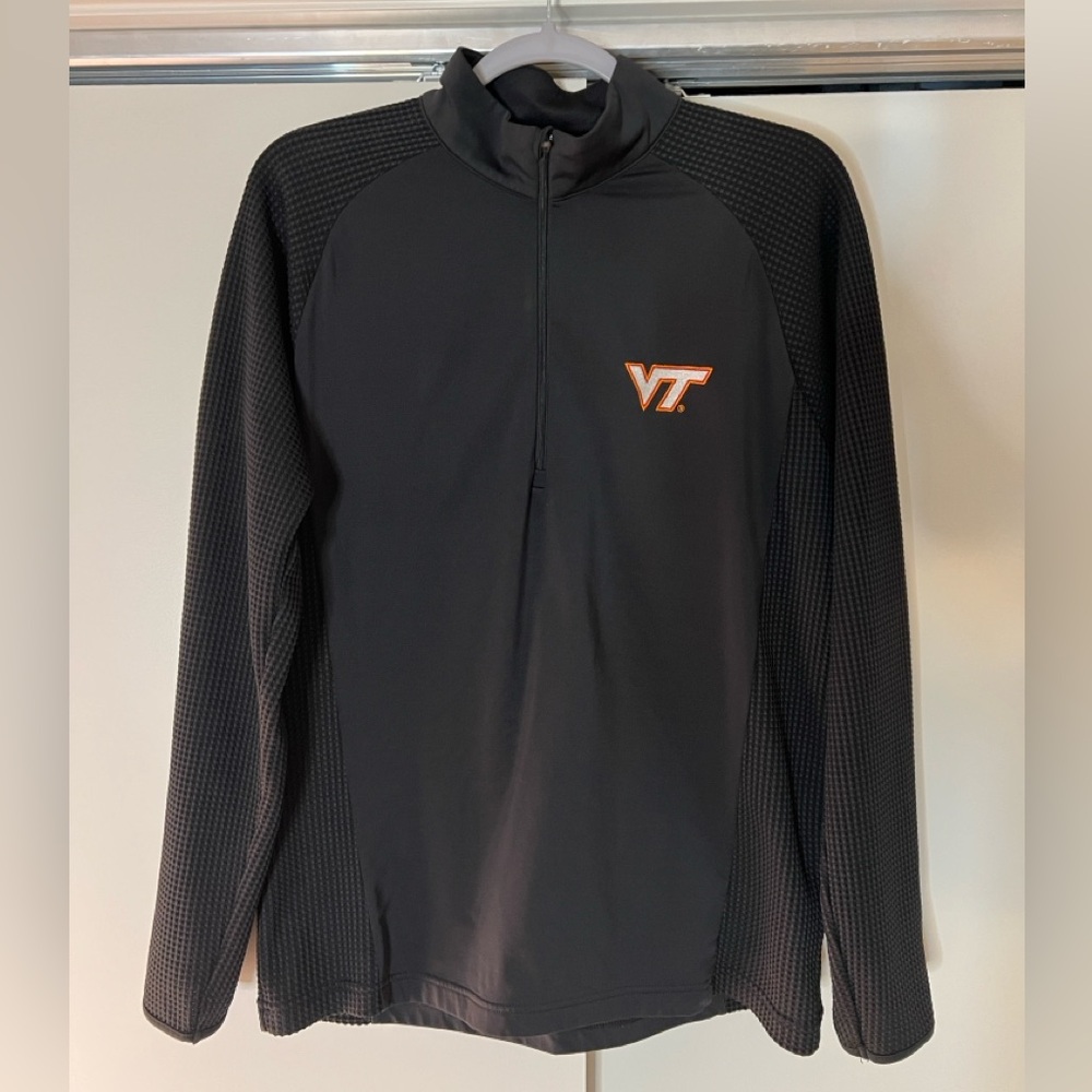 Antigua Virginia Tech Hokies Black Performance Quarter-Zip Jacket